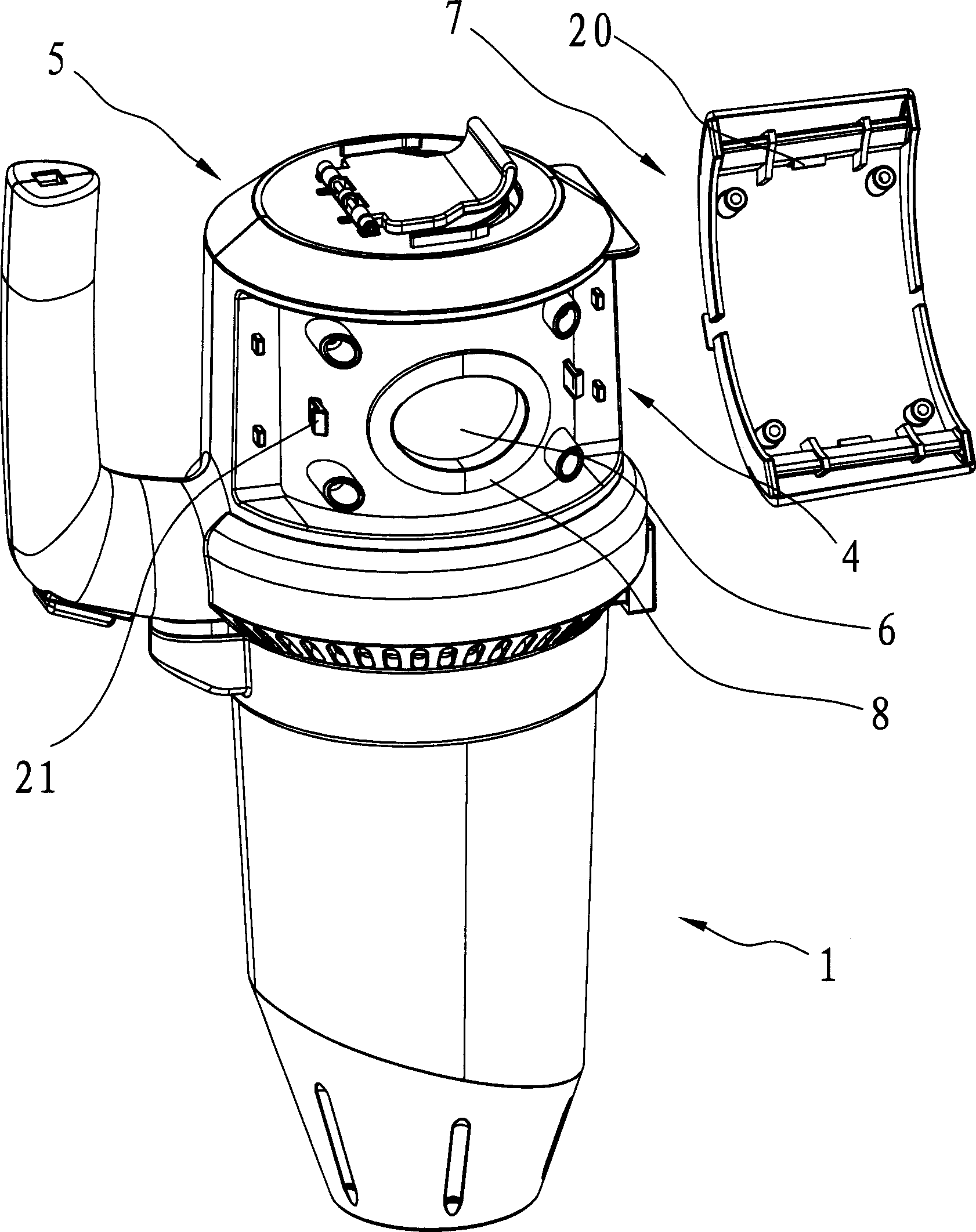 Water-proof mechanism of dust collector generator chamber