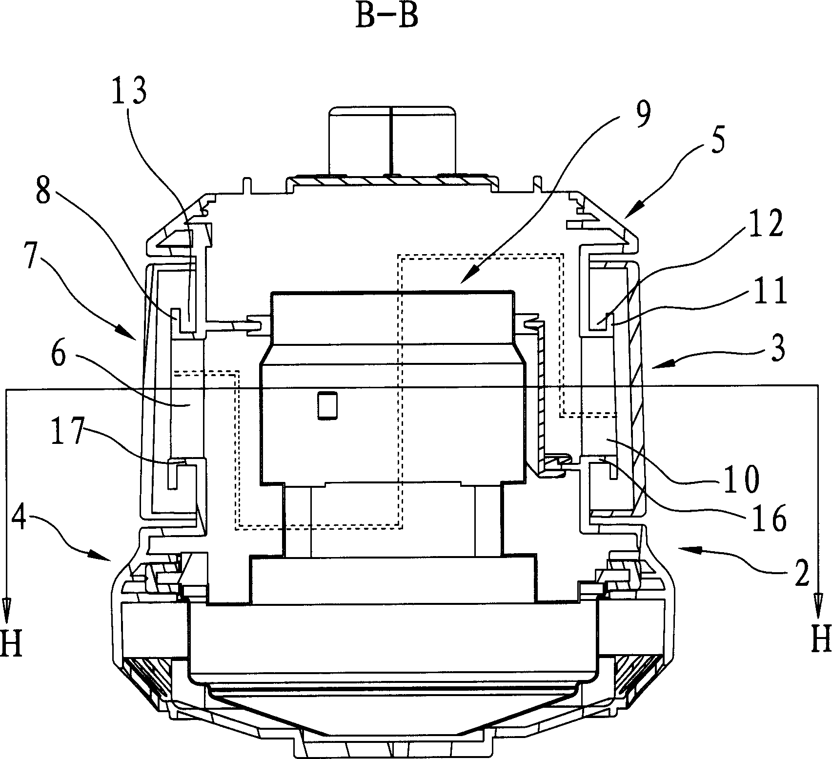 Water-proof mechanism of dust collector generator chamber