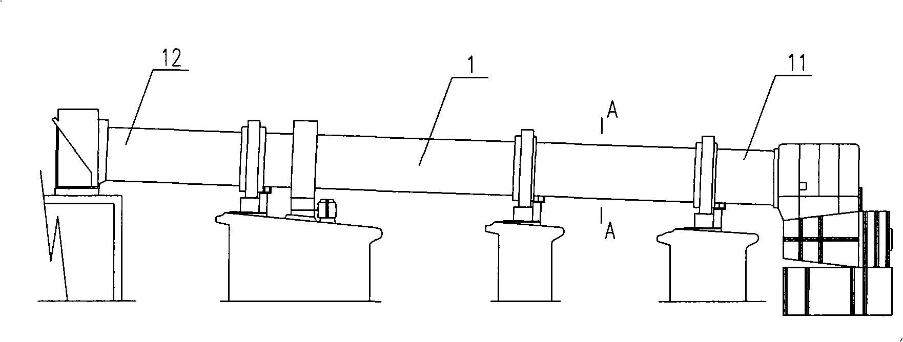 Cement rotary kiln barrel radiation, reclaiming and utilizing device