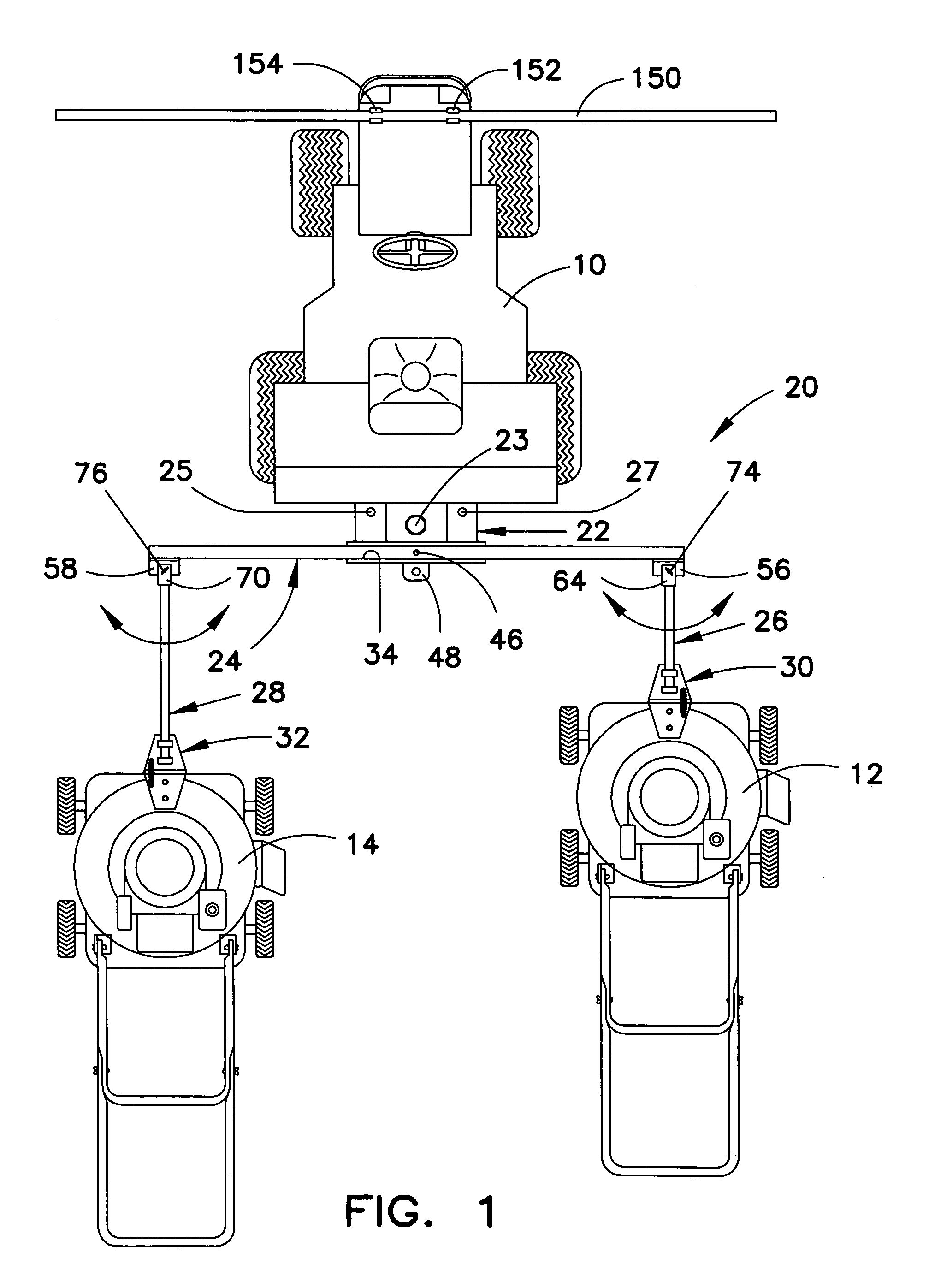 Lawn mower towing device