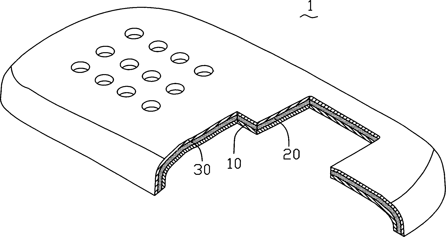 Portable electronic device case and producing method thereof