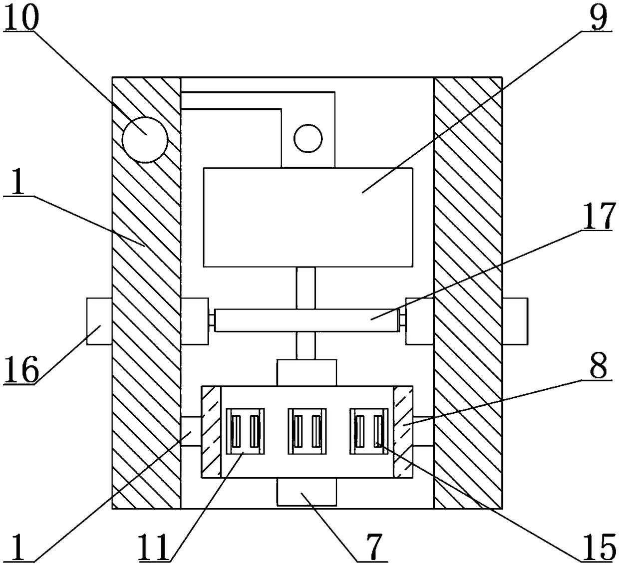 A high-power current stripping tooling and a use method thereof