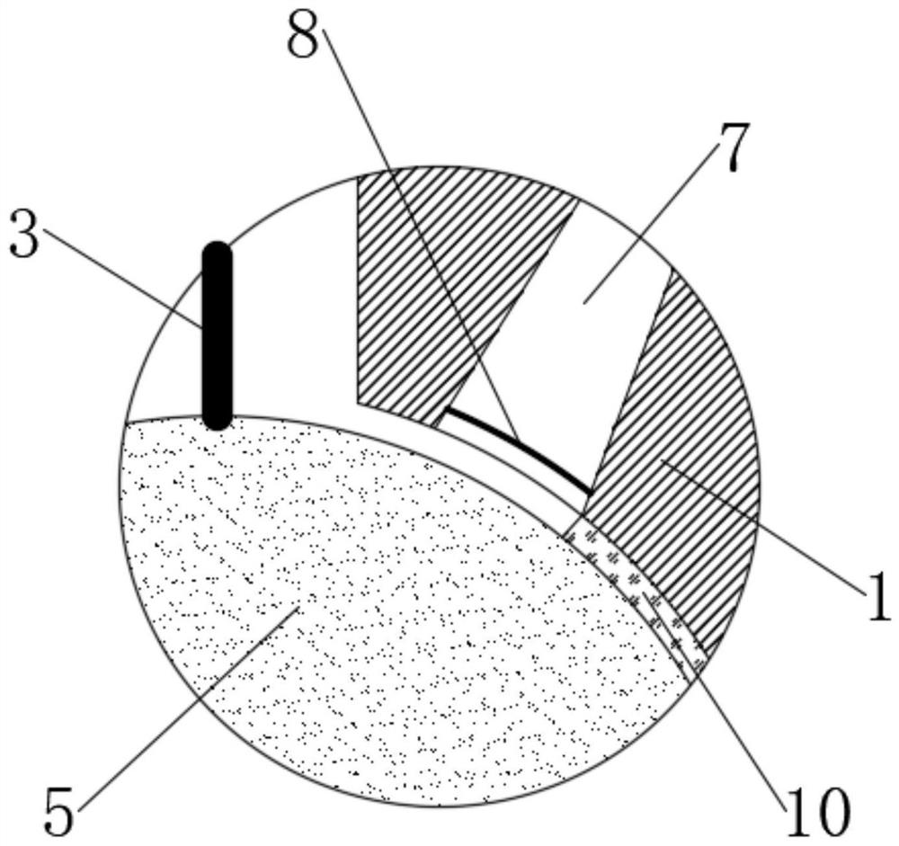 Self-netting type scattered-point internal vibration ball for concrete pouring