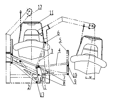 Mechanical-connecting-rod-type anti-swing device applied to lifeboat davit