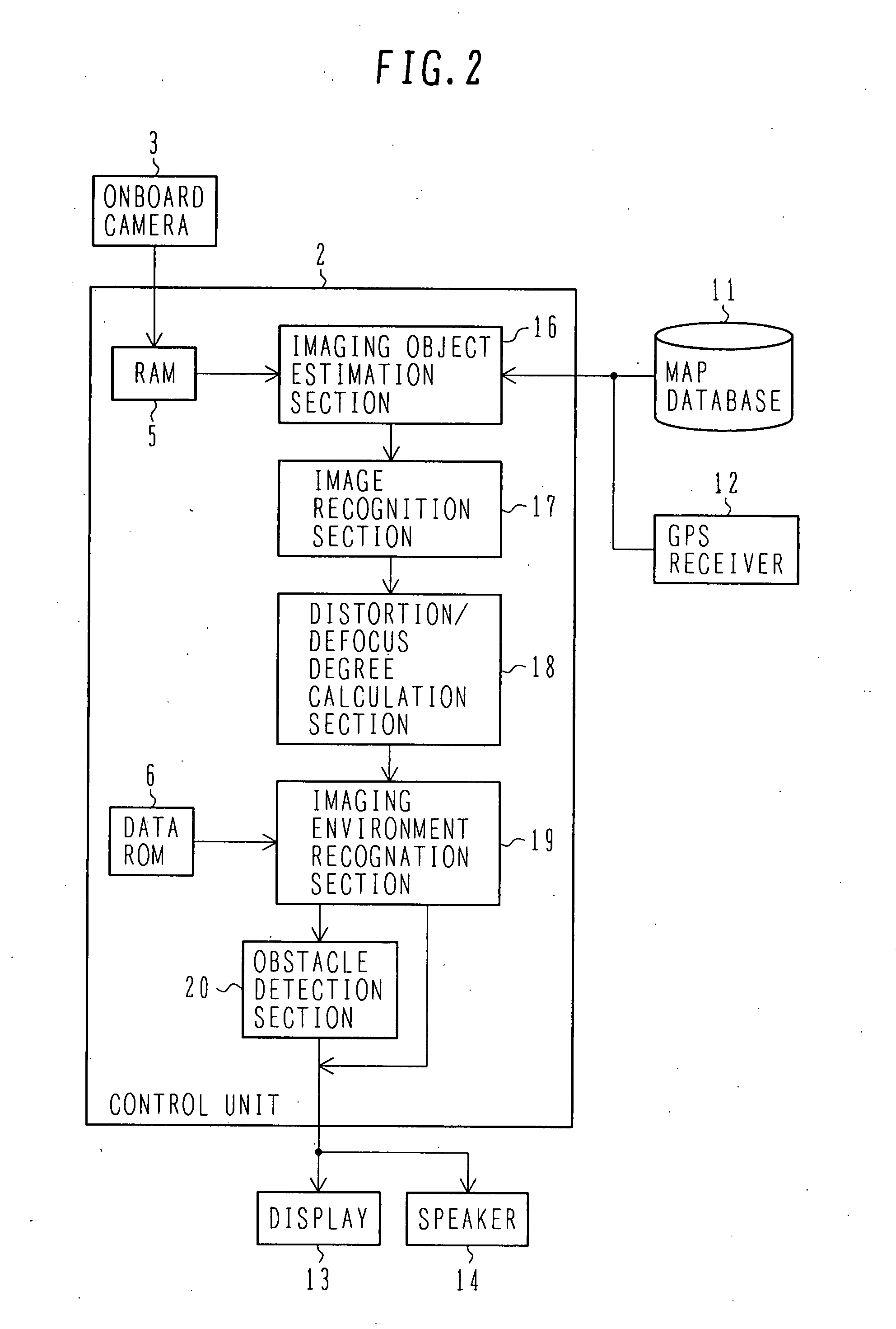 Imaging environment recognition device