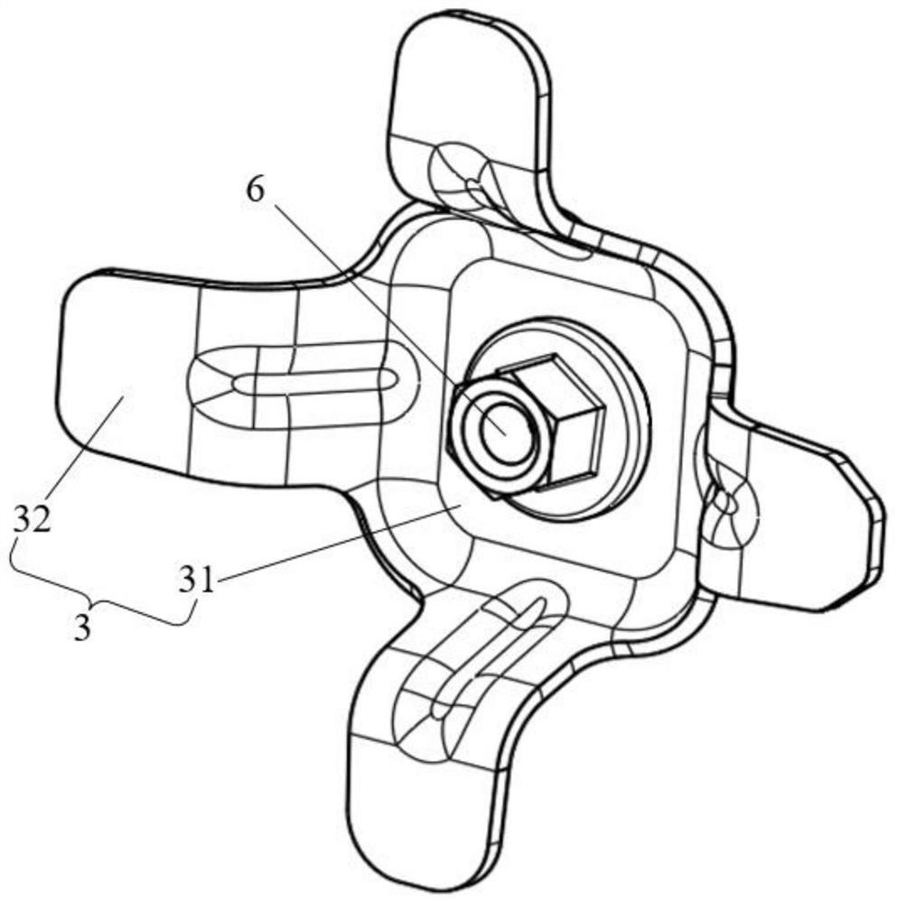 B column structure for vehicle body and vehicle