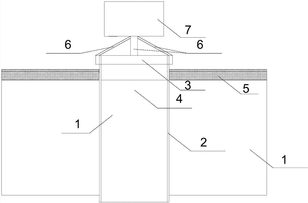 Experiment model structure related to adhering feature between concrete and steel pile casting