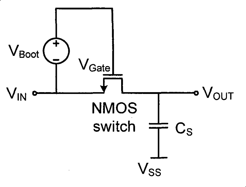 Dual bootstrap and voltage compensation technology-based A/D converter sampling switch