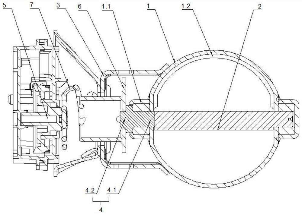 Automobile electronic exhaust active valve structure