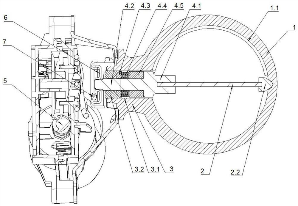 Automobile electronic exhaust active valve structure