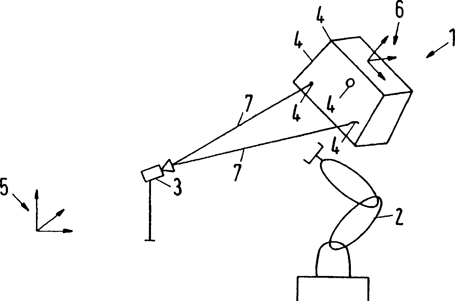 Method for determining the position of an object in a space
