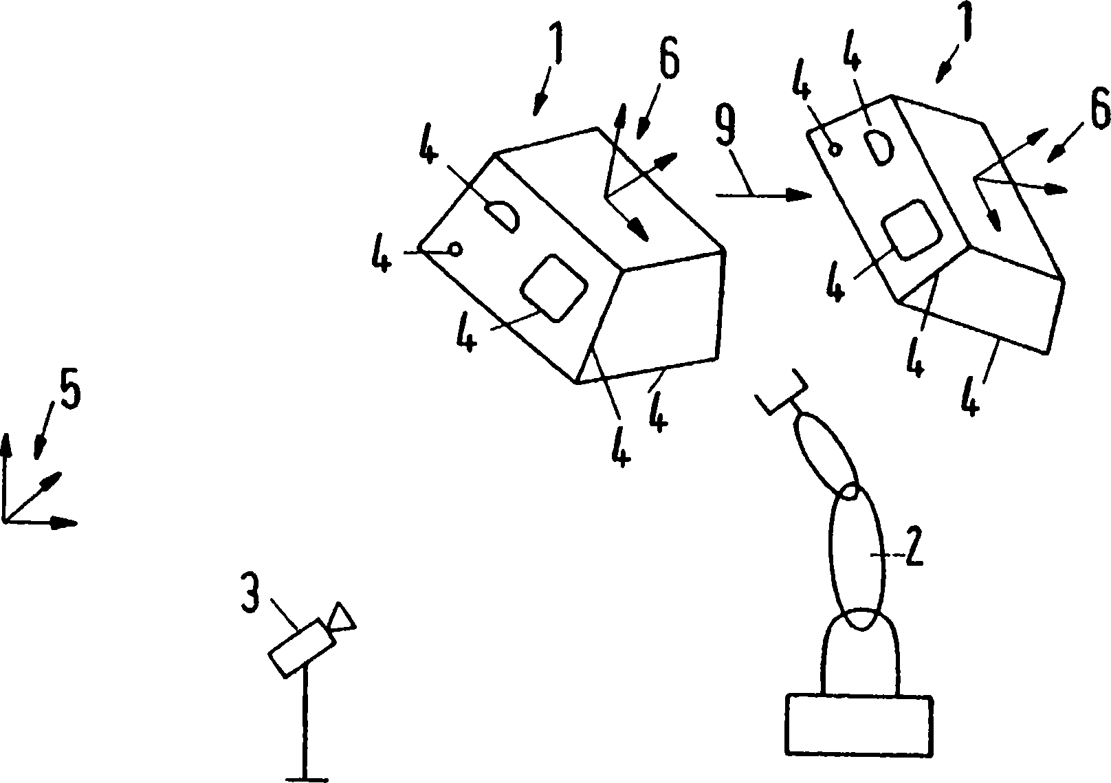 Method for determining the position of an object in a space