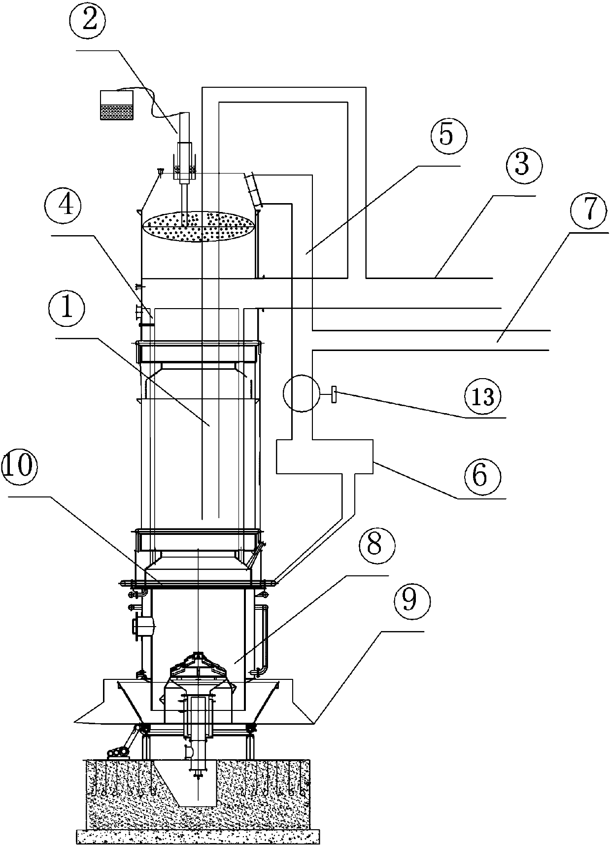 Multi-stage clean and efficient domestic waste pyrolysis gasification furnace and process