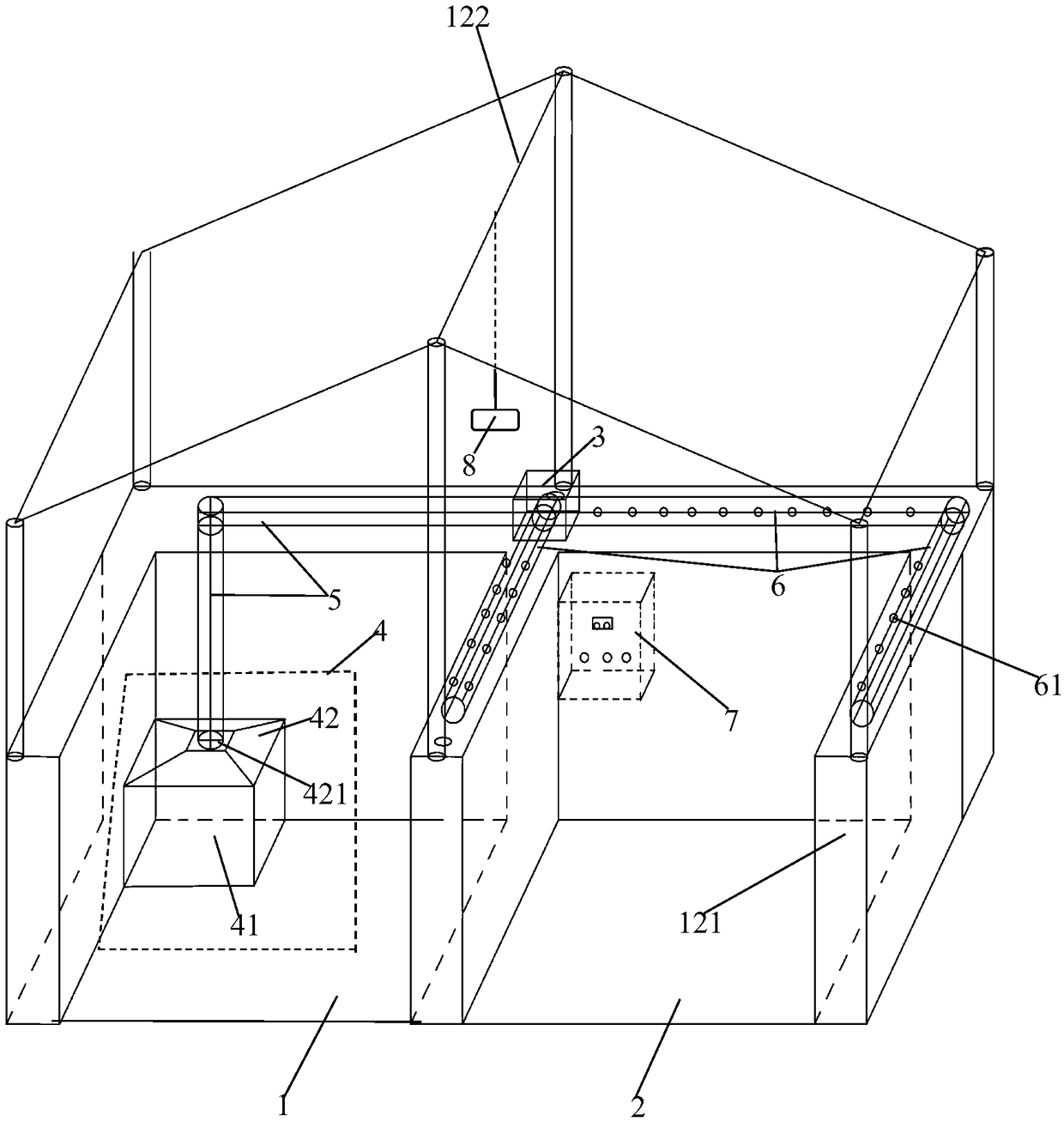 Heat preservation system of fine aggregate bin