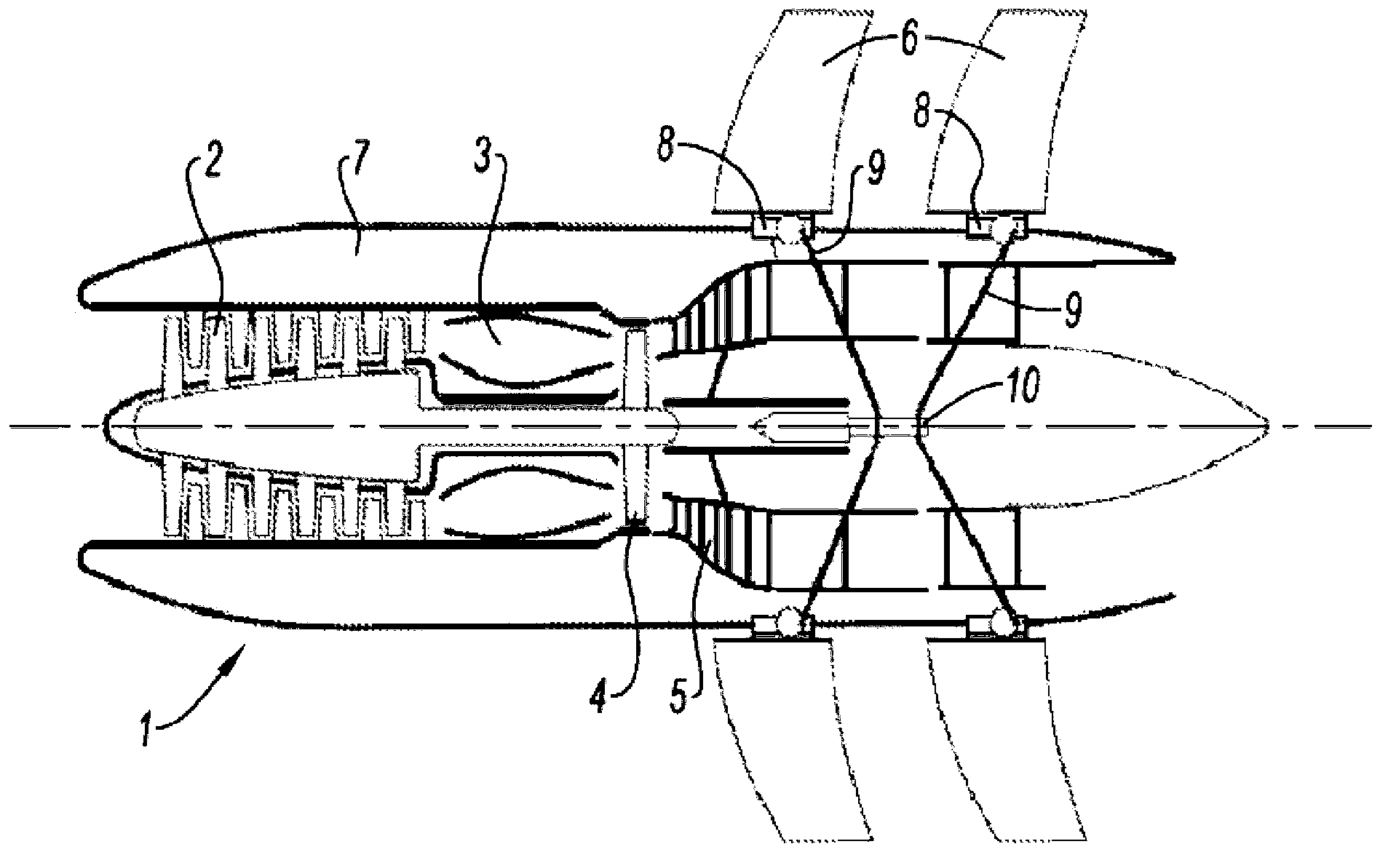 Device for shifting a propeller into reverse, comprising an actuator acting on a crank pin