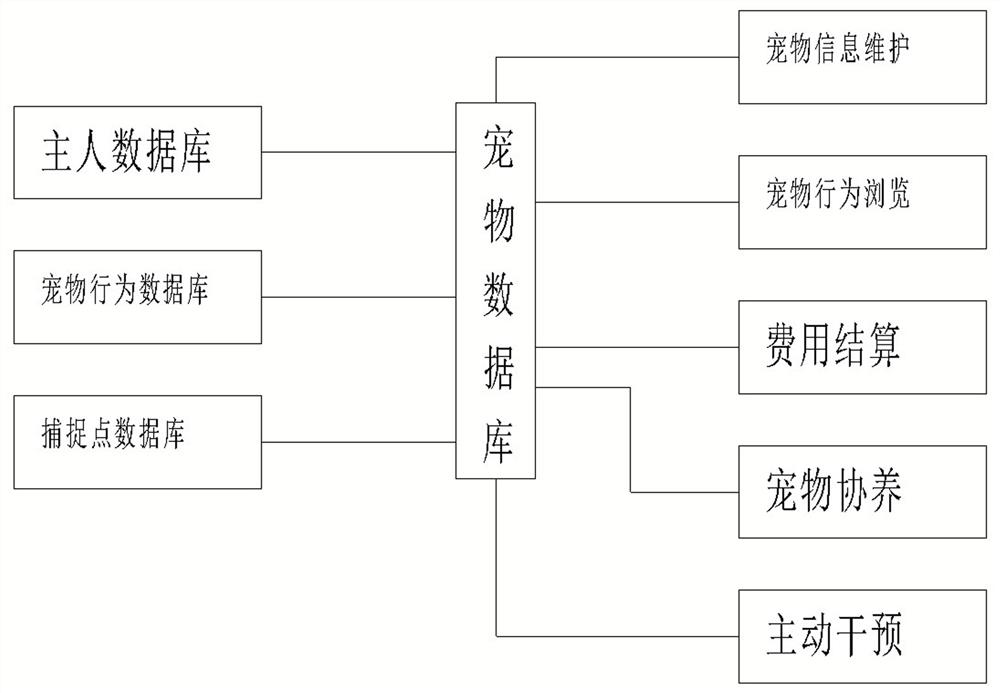 Pet semi-scattered management system and method based on Internet of Things platform