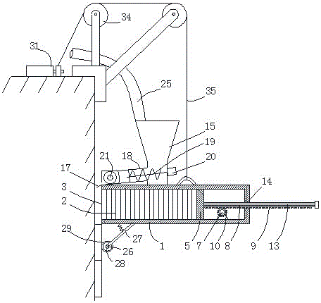 External wall brick paving method