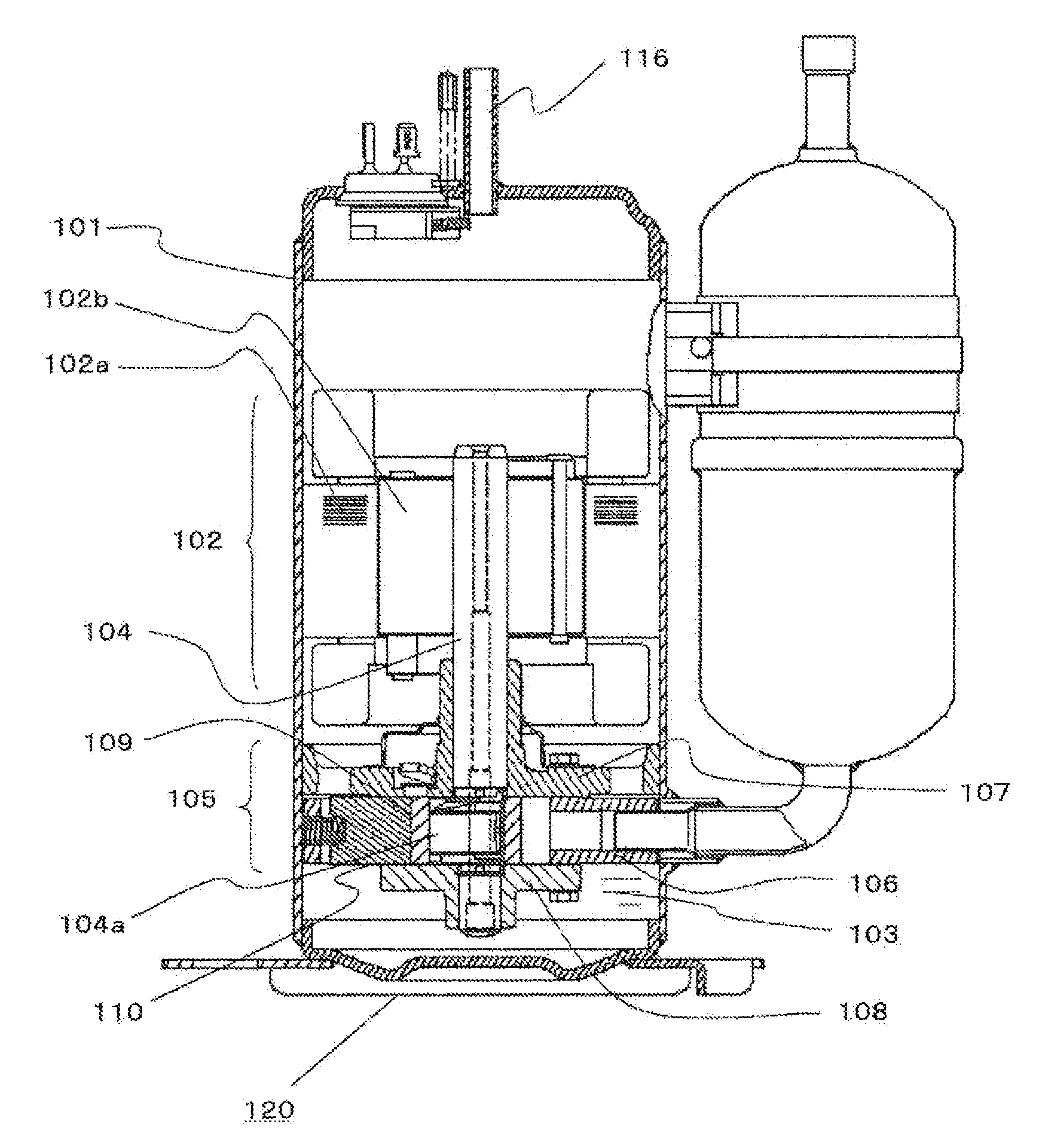 Compressor and refrigeration cycle device using same
