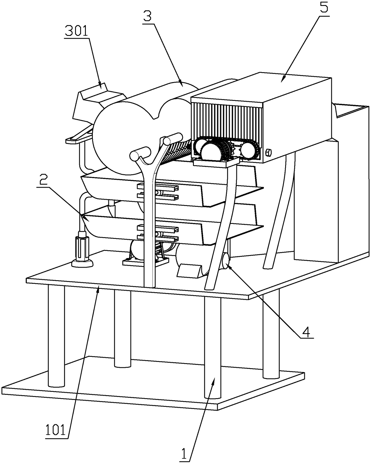 Peanut picking and screening machine