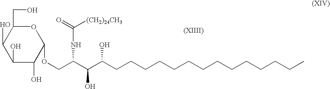 Glycolipids derivatives, process for production of the same, intermediates for synthesis thereof, and process for production of the intermediates