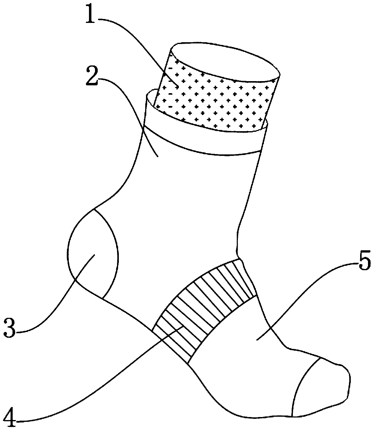 Cotton socks with waterproof function