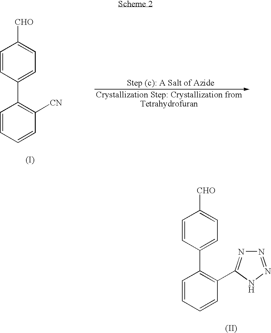 Process for producing 2'-(1h-tetrazol-5-yl)biphenyl-4-carbaldehyde