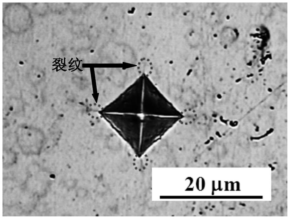 Method for measuring fracture toughness of large thickness, high toughness hard film on metal surface