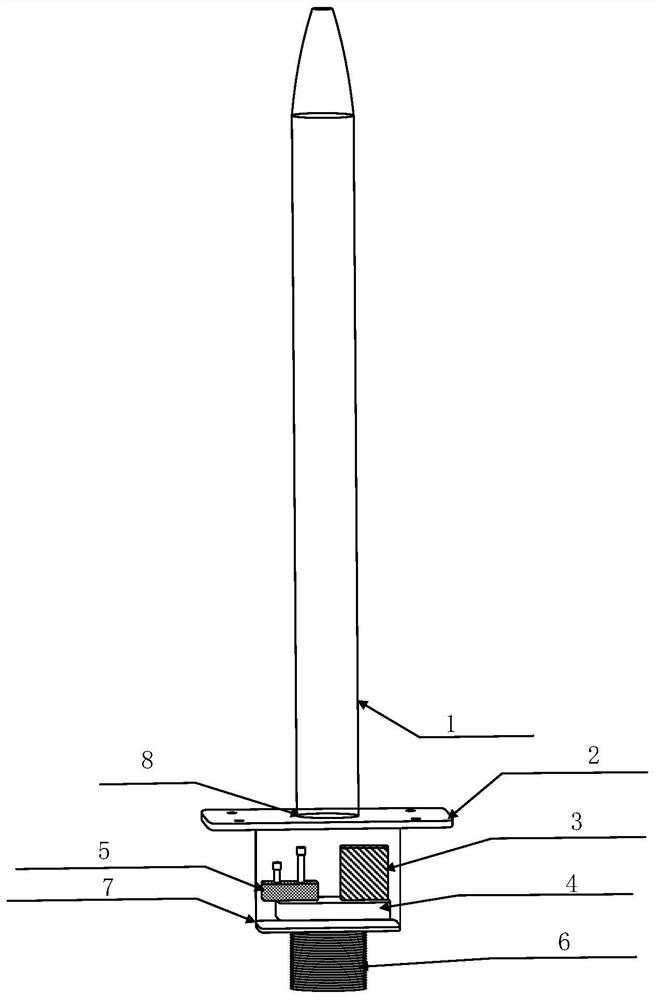 Atmospheric data measuring device and aircraft