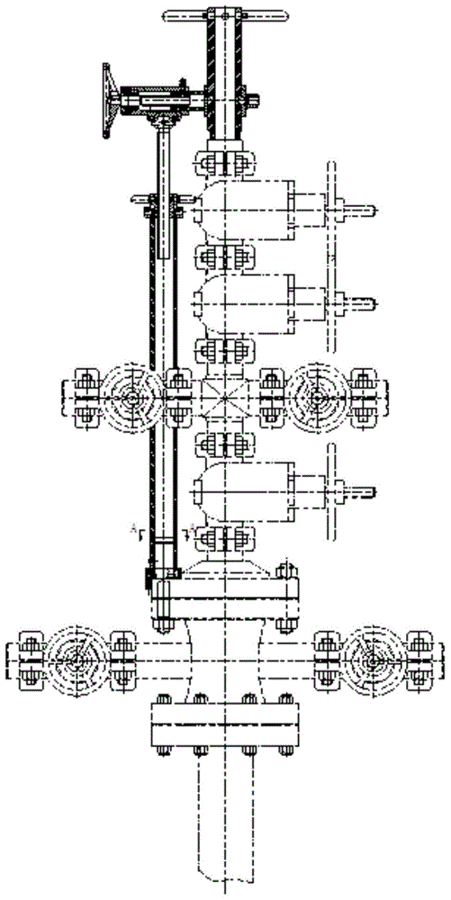 Water well head master gate rush-spraying device