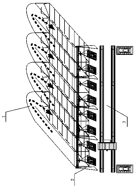 U-shaped mobile parking lot and use method thereof