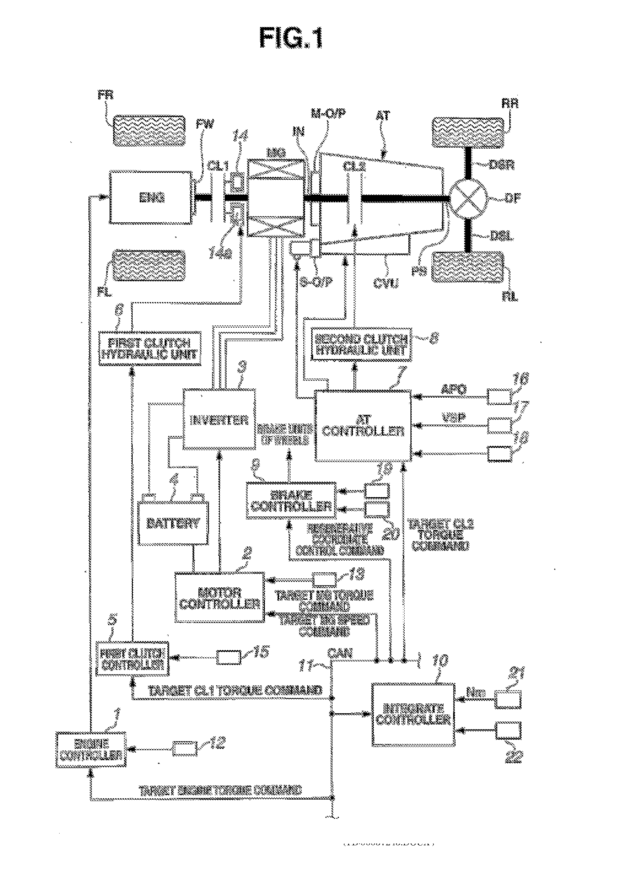 Hybrid-vehicle control device