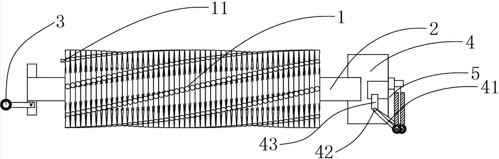 Polishing and cleaning device for air conditioning condensing copper tube