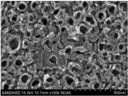 Surface gaseous penetration modification method of nanometer titanium dioxide film photocatalyst