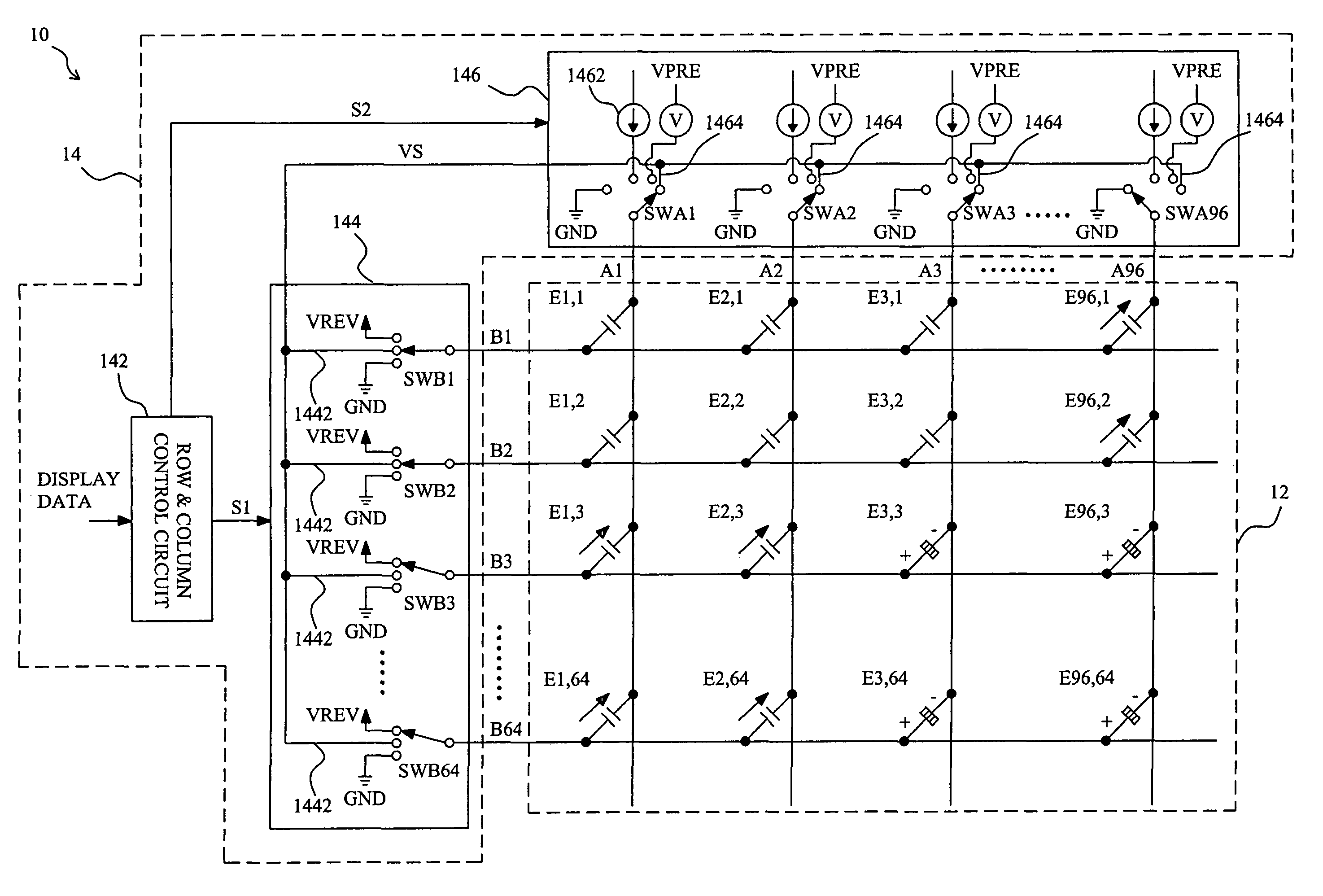Driving system and method for an electroluminescent display