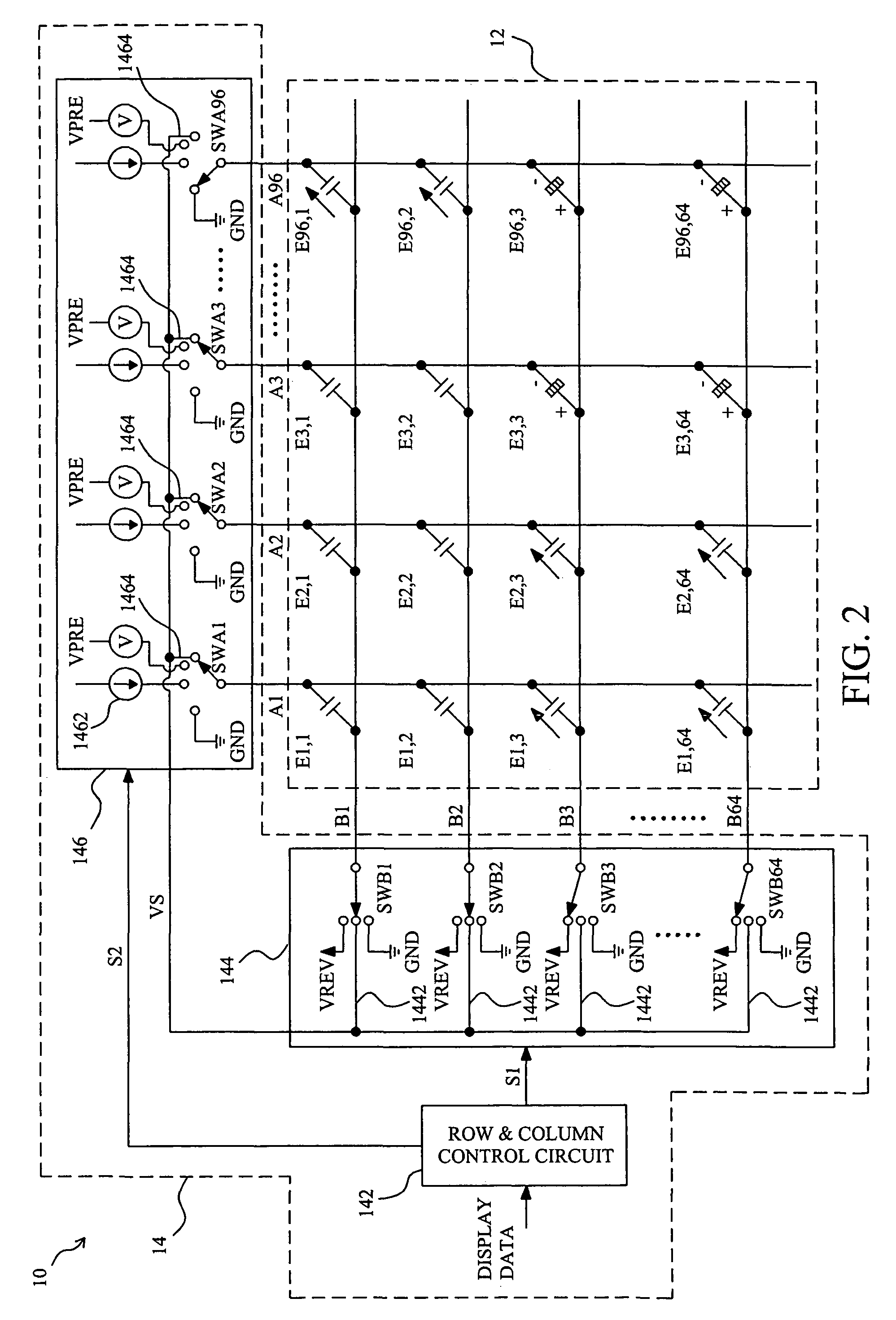 Driving system and method for an electroluminescent display