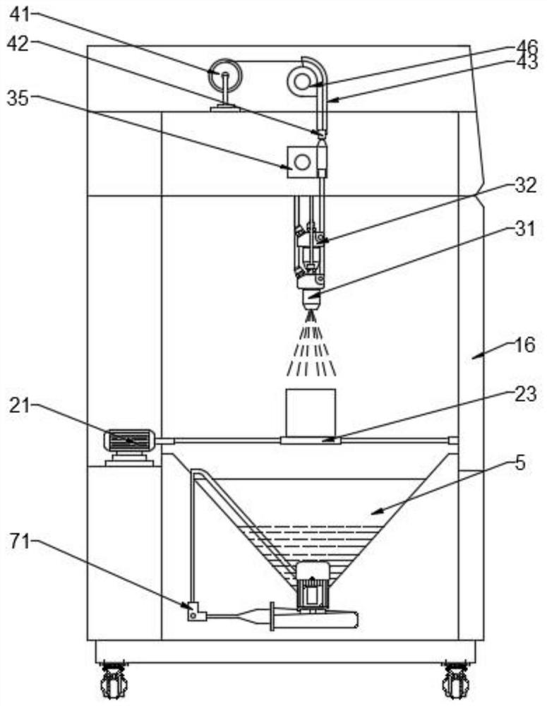 Vehicle lamp glass sand blasting test equipment and operation method