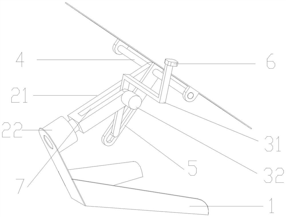 Connecting rod transmission heliostat