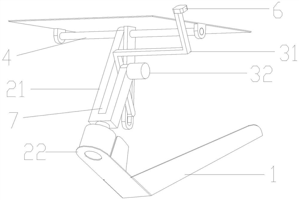 Connecting rod transmission heliostat