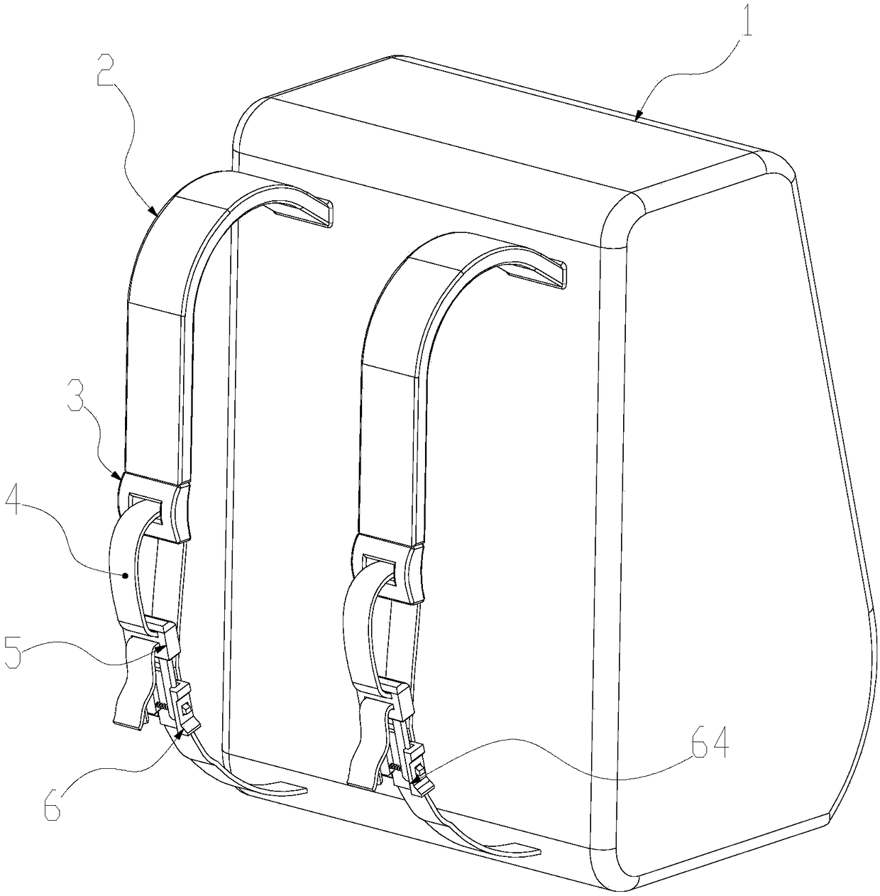 Lapped installation type anti-off school bag