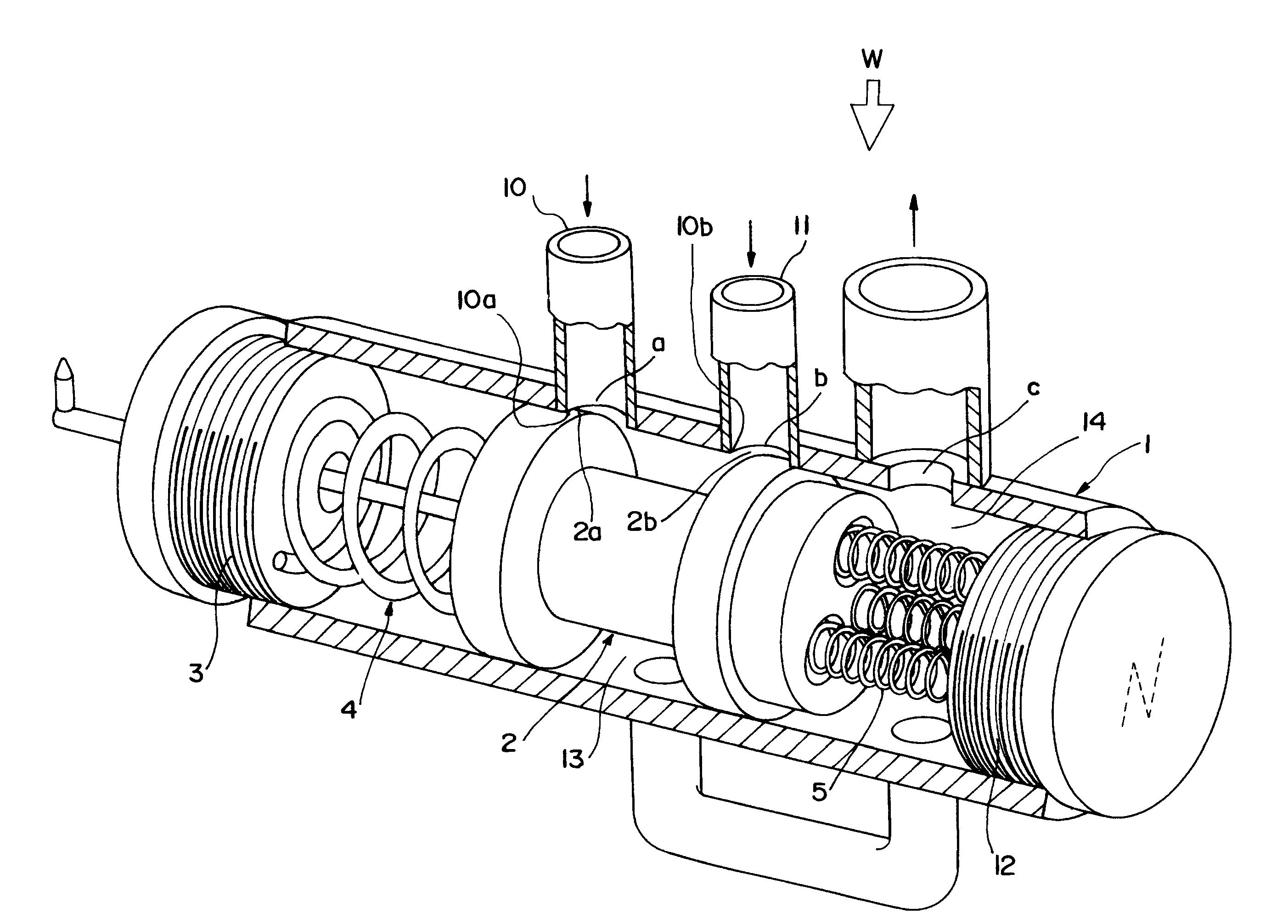 Thermally actuated hot and cold water mixing valve configured to minimize valve hunting