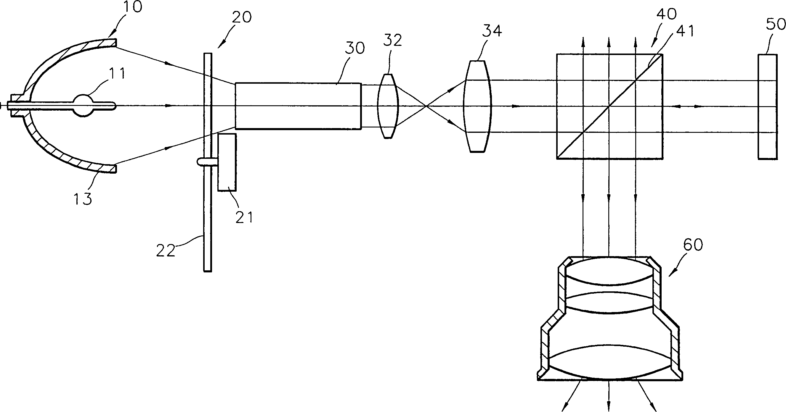 Reflective projecting apparatus