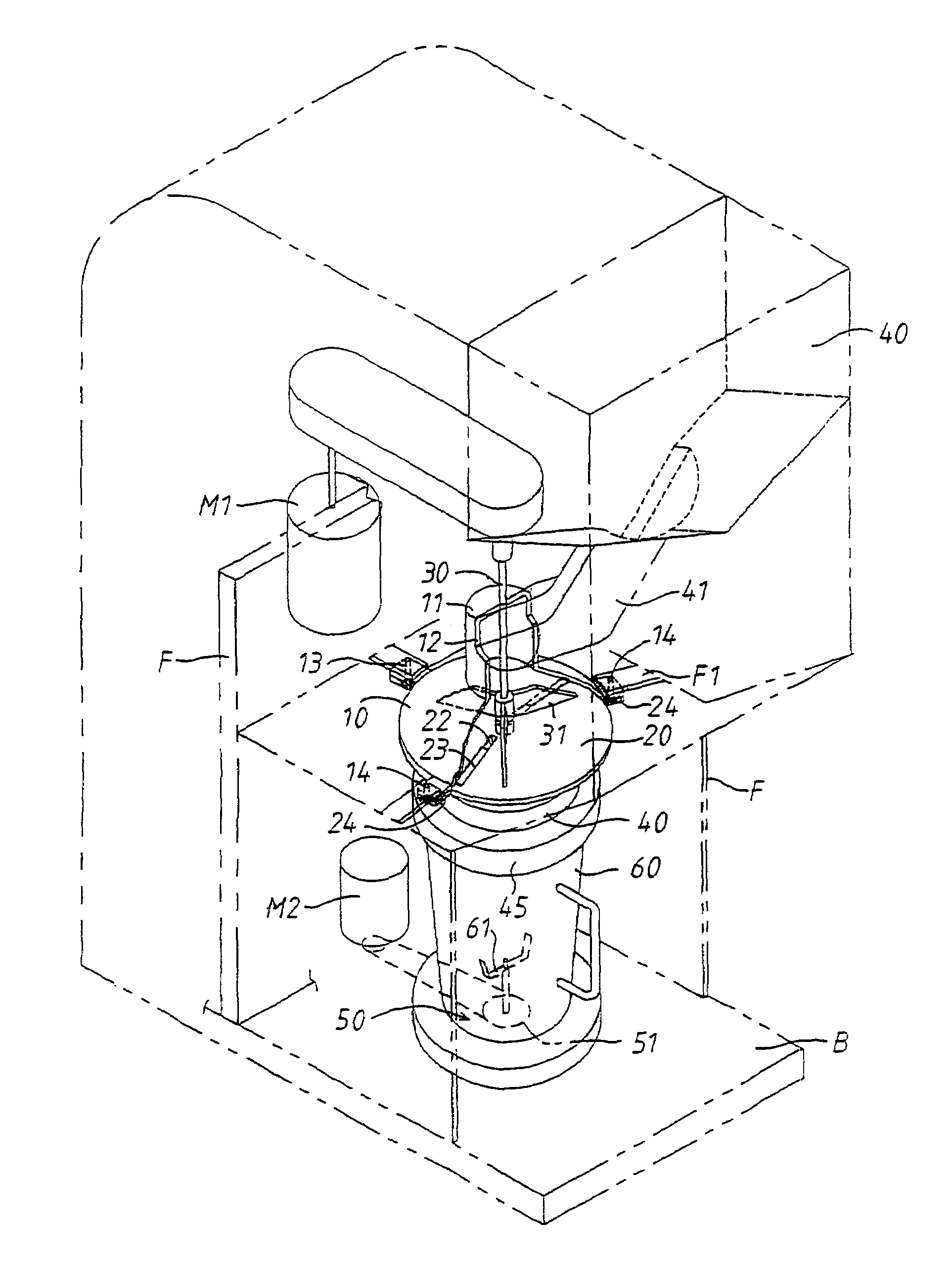 Frozen beverage blender