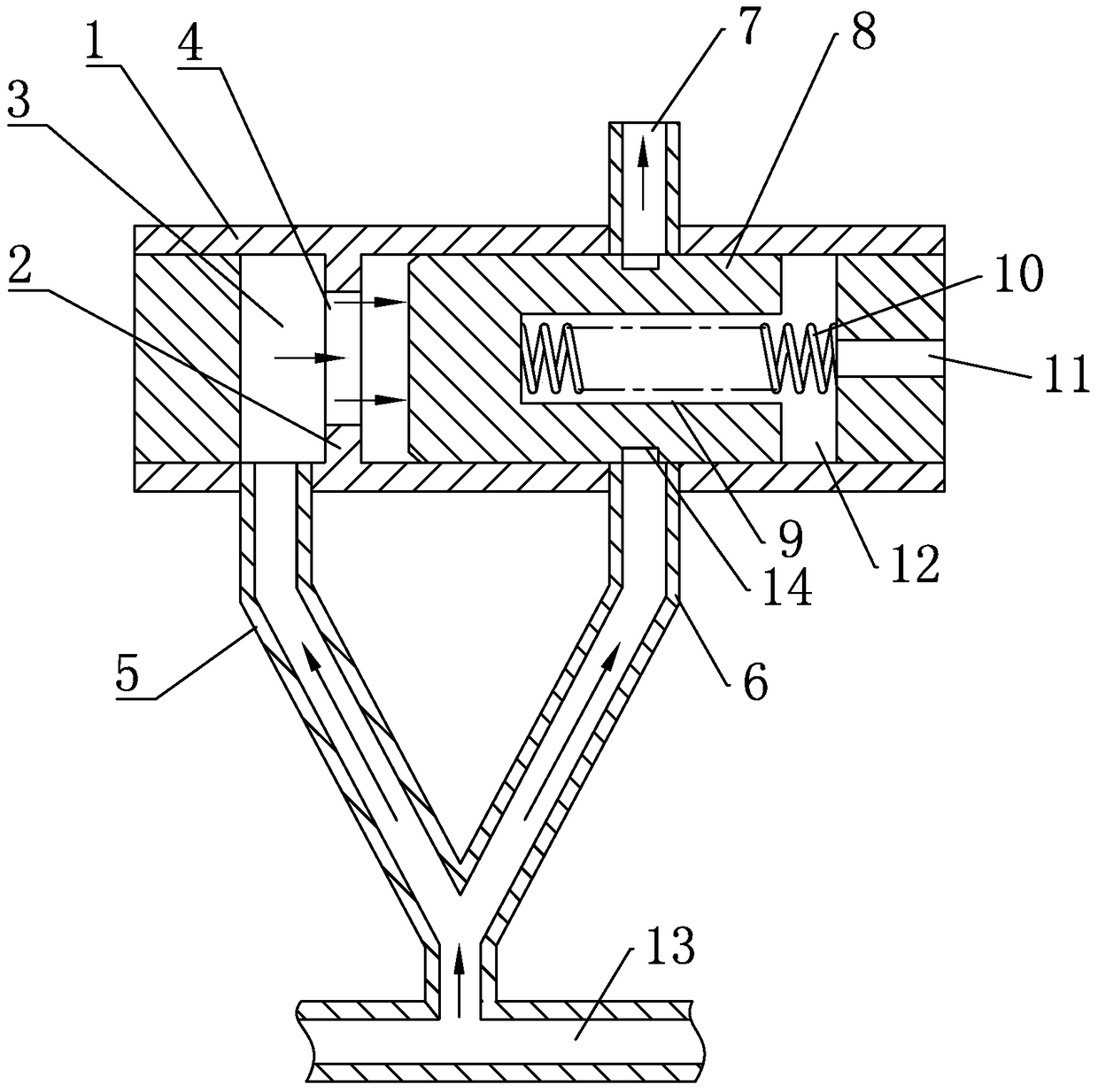 egr check valve and internal combustion engine and automobile using the valve