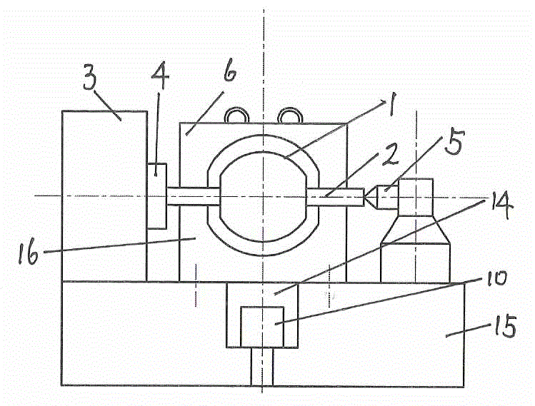 Conveniently-operated ball surface spray welding device for ball valve