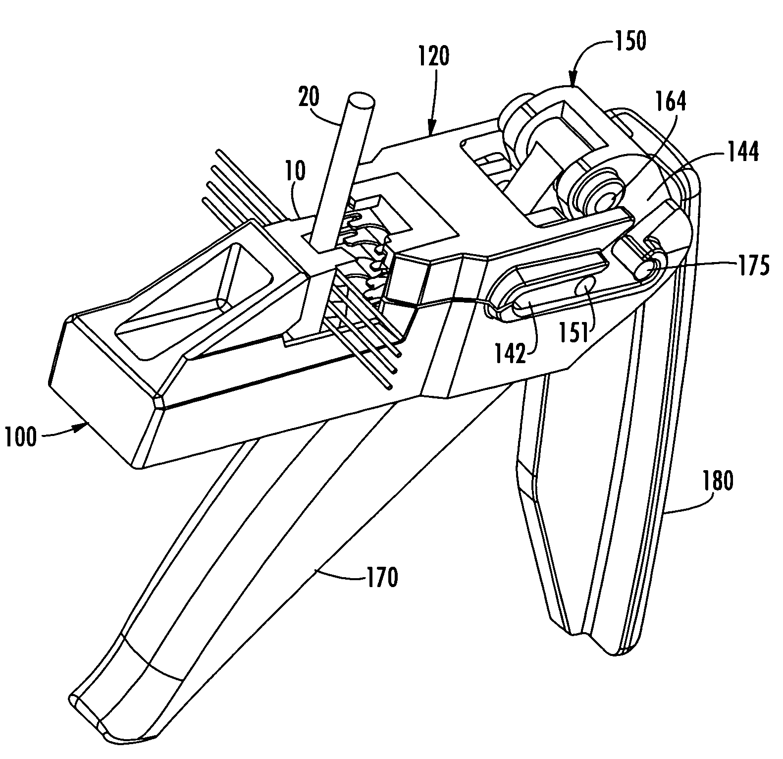 Multiple-wire termination tool with translatable jack and cutting blade precision alignment carrier