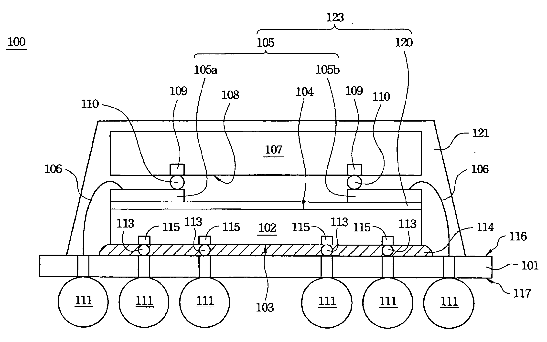 Chip-Stacked Package Structure and Applications Thereof