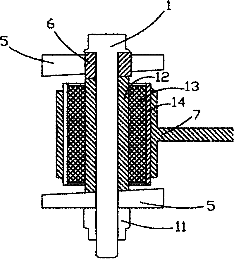 Inclined plane slide block type control arm bush structure