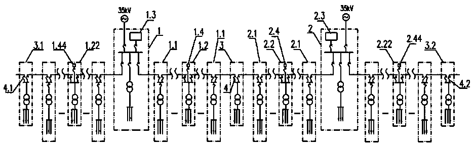 Reactive power compensation method for long-distance, multi-load node linear power supply system