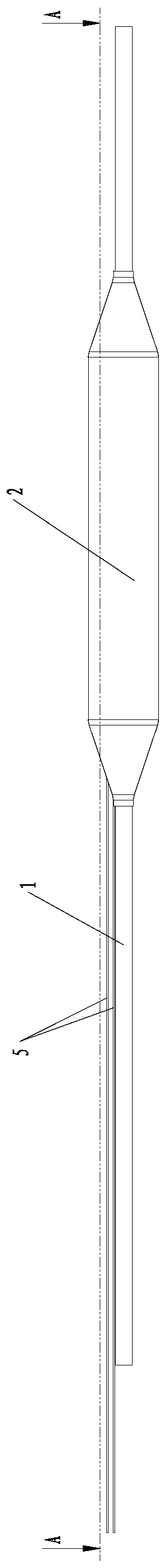Ultrasound balloon catheter assembly and catheter system, and usage method