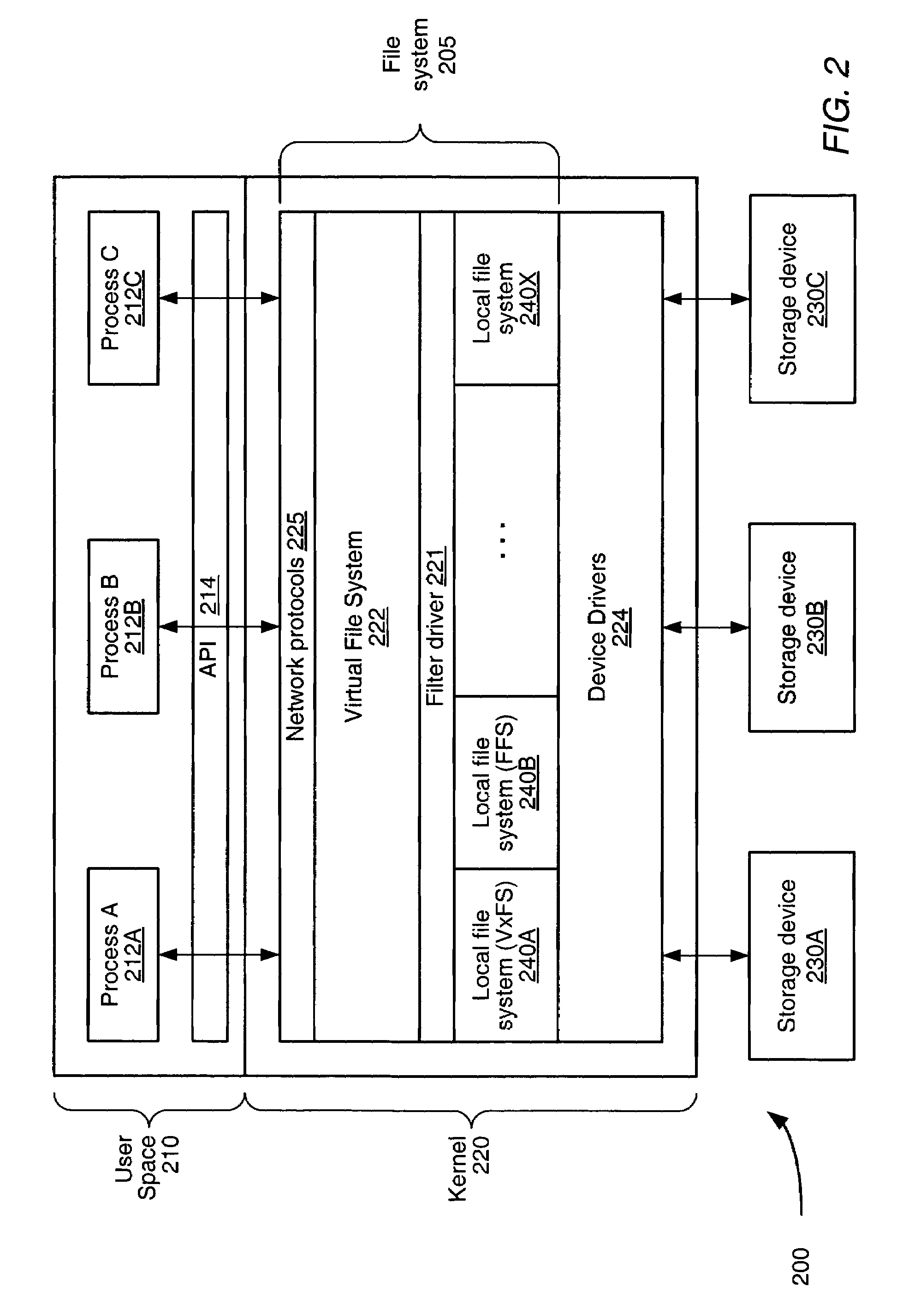 System and method for detecting and storing file content access information within a file system